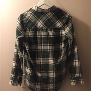 LA Hearts Plaid Flannel Button Down Shirt